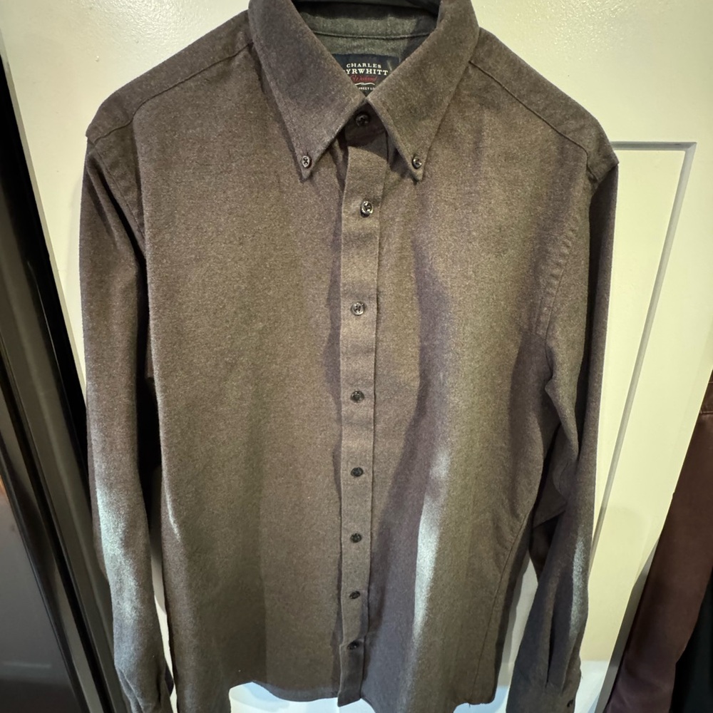 Charles Tyrwhitt Charcoal Button Down Shirt